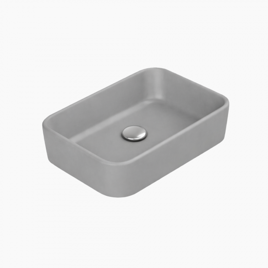 Επικαθήμενος Νιπτήρας Πορσελάνης 50x36,5 cm Cerastyle Hera 07820Α-97 Γκρι Ματ Επικαθήμενος Νιπτήρας Πορσελάνης 50x36,5 cm Cerastyle Hera 07820Α-97 Γκρι Ματ